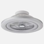 Ventilador 72w Dc Mato Niquel 5Aspas Transp. 22x58x58cm 6 Vel. 3 Colores