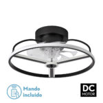 Ventilador 60w Dc Bora Negro 8 Aspas Transp. 6 Vel. 3 Colores