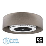 Ventilador DC Tania 72w Madera Gris 5 Aspas 6 Velocidades 3col