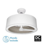 Ventilador Dc Tatiana 110w Blanco/mad.Gris 3 Aspas 62d