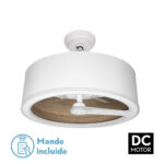 Ventilador Dc Tatiana 110w Blanco/mad.Oscura 3 Aspas 62d