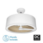 Ventilador Dc Tatiana 110w Blanco/mad.Clara 3 Aspas 62d