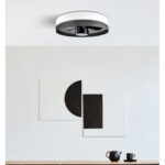 Ventilador Dc 24w Olga Blanco/mad.negra-negro 3 Aspas 6 Vel. 2390lm