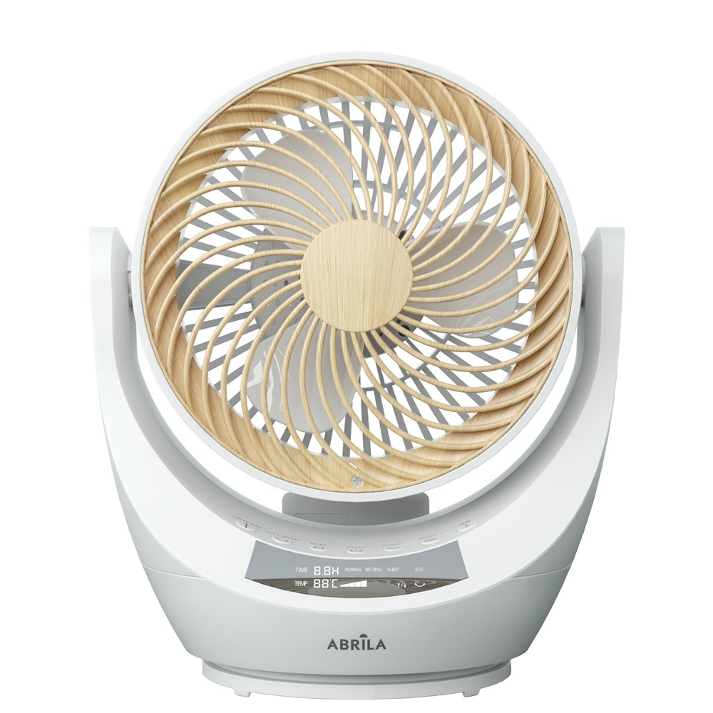106 Ventilador Sobremesa Navia Blanco/haya 40w 4velocidades Orient Rotatorio,remoto,temporizadpr Y Display 34x28,7x23,5cm