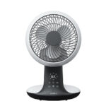 Ventilador Dc Sobremesa Miera Blanco/negro 20w 8vel Oscilacion 3d.remoto,temporizador 40,5x25,4x23,3cm