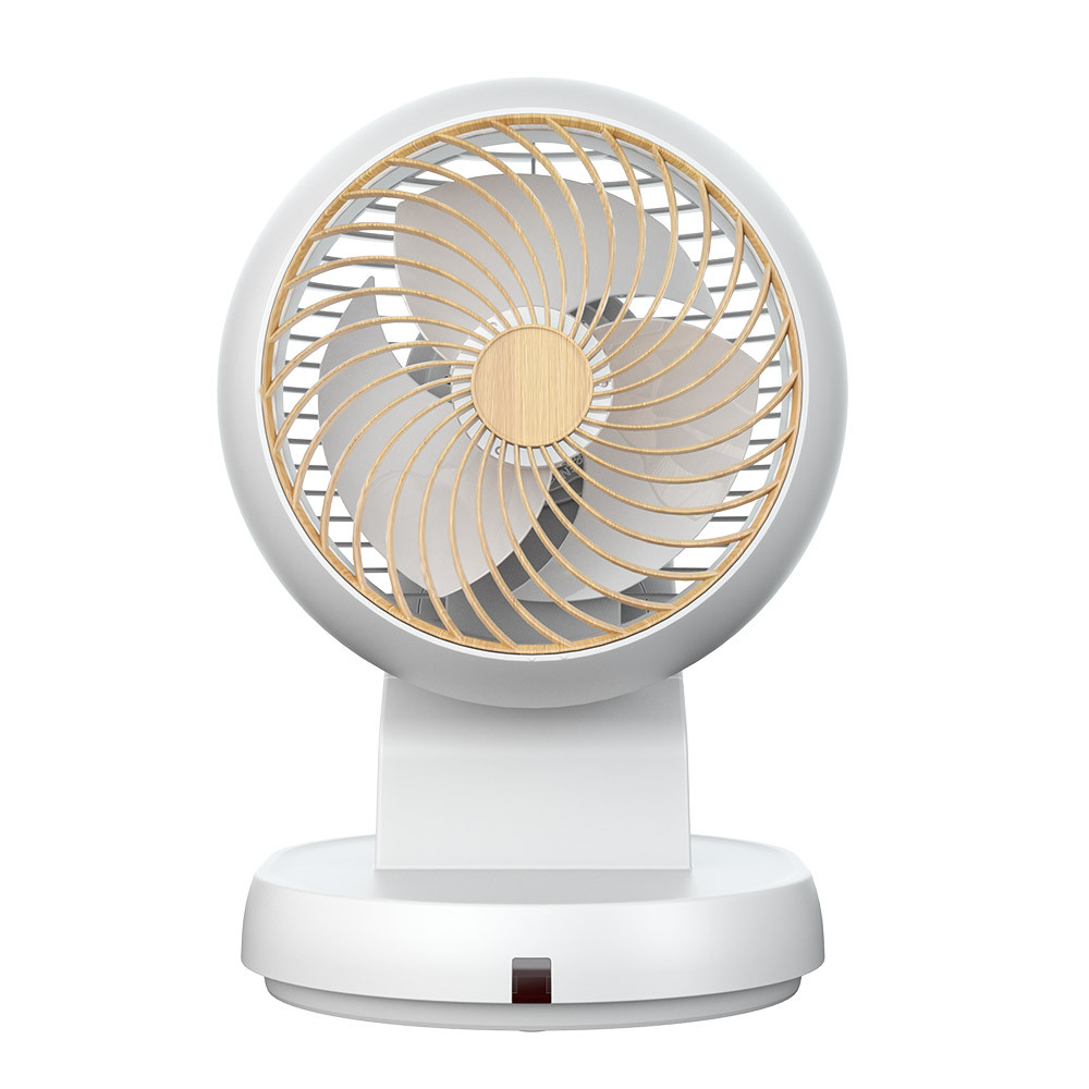 2 Ventilador Sobremesa Urbel Blanco/haya 30w 4vel 31,5x 21x24cm Oscilación 3d Remoto, Temporizador
