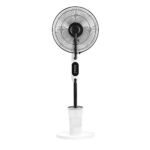 Ventilador Humidificador Pie Iceberg Blanco/negro 80w 3velocidades 3aspas Nebulizador 125x43x38cm Tanque Agua 2,8l