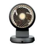 Ventilador Sobremesa Urbel Negro/haya 30w 4velocidades 31,5x 21x24cm Oscilacion 3d Remoto,temporizador