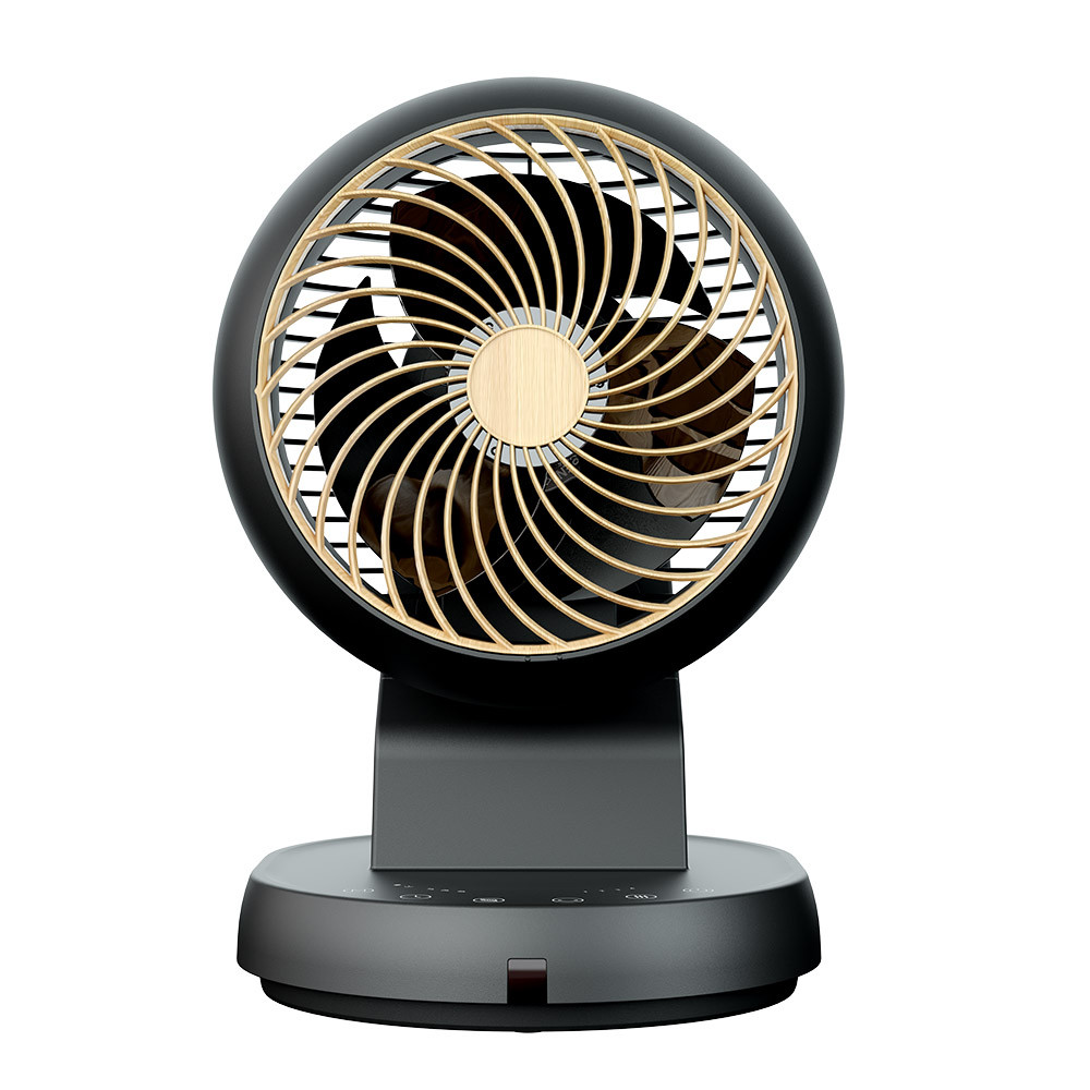 4 Ventilador Sobremesa Urbel Negro/haya 30w 4velocidades 31,5x 21x24cm Oscilacion 3d Remoto,temporizador
