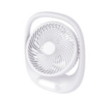 Ventilador Inalambrico Sobremesa Aguila Blanco 5w 3vel Recargable C/luz, Alim.usb Orientable 180º 3asp