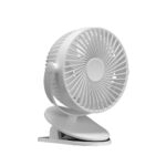 Ventilador Sobremesa C/pinza Peñafiel Blanco 5w 3+1vel Recargable Alimentacion Usb 5aspas Motor Dc