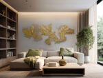 DRAKO-ESCULTURA PARED-ACERO DORADO. SCHULLER - Imagen 2
