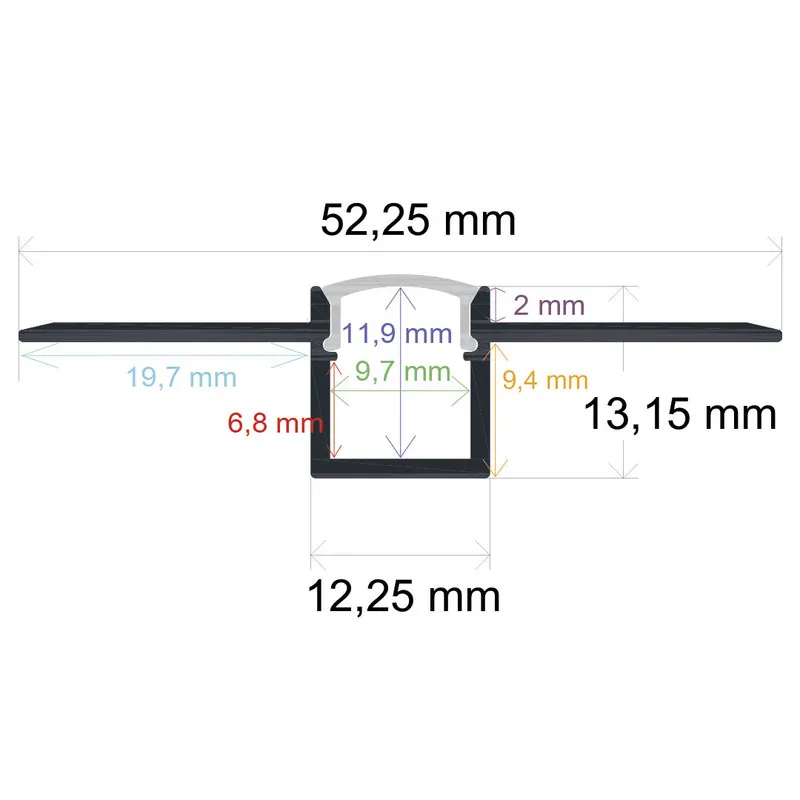110 Perfil LED flexible para empotrar en una obra