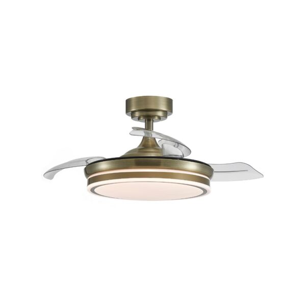Ventilador de techo de aspas plegables Mini Cuero