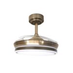 Ventilador techo aspas plegables Mini Cuero