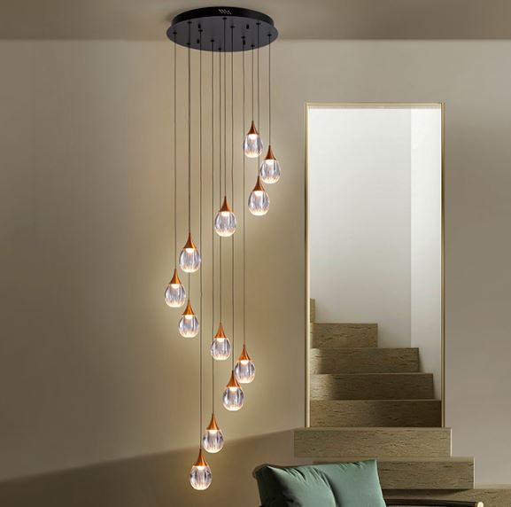 lámpara gotas de cristal schuller