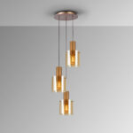 I3-VENIZE- LAMPARA 3L COBRE-AMBAR SCHULLER - Imagen 4
