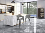 GIRO- TABURETE GRIS CLARO-NEGRO SCHULLER - Imagen 2