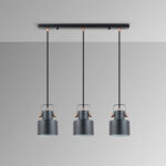 I3-ERIKA- LAMPARA 3L NEGRO-COBRE SCHULLER - Imagen 3