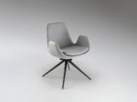ZUNA- SILLA GIRATORIA GRIS CLARO SCHULLER