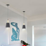 I3-GISELA-LAMPARA 1L NEGRO-LATON SCHULLER - Imagen 2