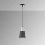 I3-GISELA-LAMPARA 1L NEGRO-LATON SCHULLER - Imagen 3
