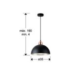 I3-POLO- LAMPARA 1L -NEGRO/COBRE SCHULLER - Imagen 4