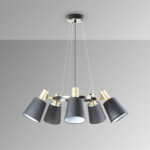 I3-GISELA- LAMPARA 5L NEGRO-LATON SCHULLER - Imagen 4