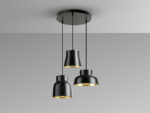 I3-VULCANO- LAMP 3L D50- NEGRO/ORO SCHULLER - Imagen 3
