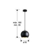 I3-OLENA- LAMPARA 1L -NEGRO/ORO SCHULLER - Imagen 3