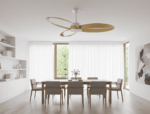 VENTILADOR DE ASPAS MILÚ BLANCO-MADERA MOTOR DC - Imagen 2