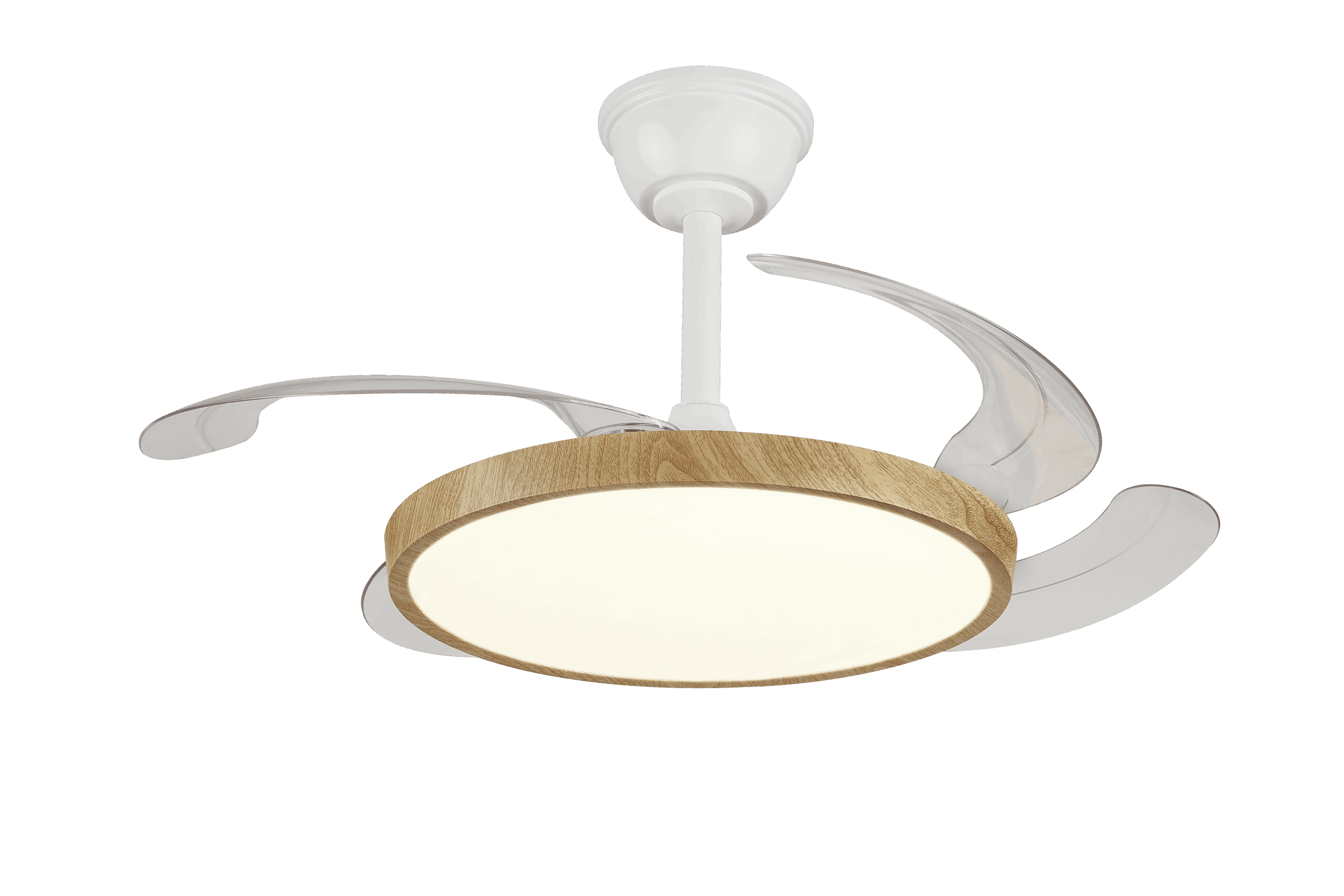 PB40336 VENTILADOR DE TECHO MELODY-S Ø41m BLANCO+MADERA MOTOR DC 30W - Imagen 1