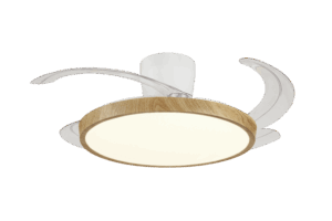 VENTILADOR DE TECHO MELODY-L BLANCO+MADERA MOTOR DC 30W - Imagen 3