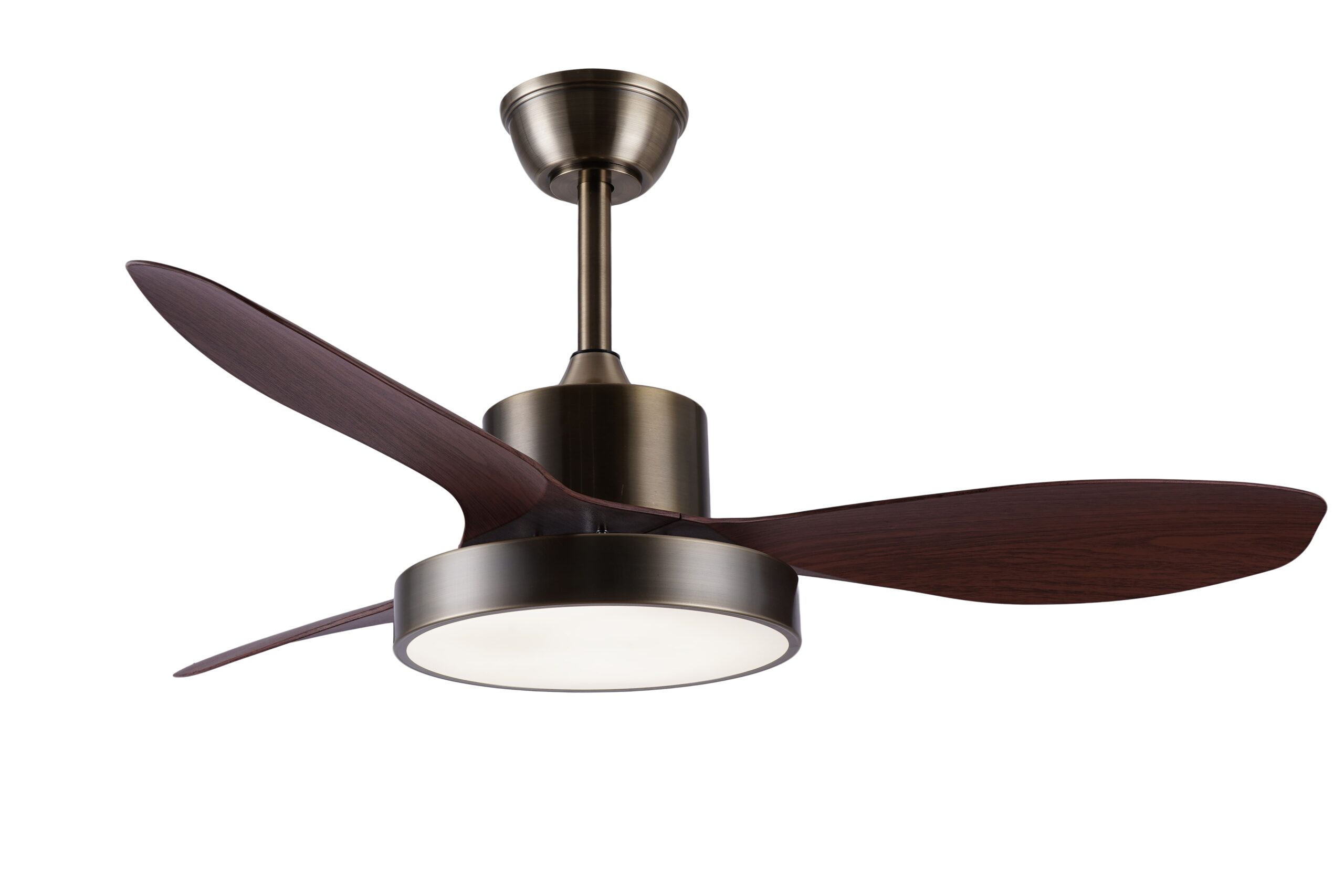 PB50273 VENTILADOR DE TECHO 3 PALAS CELESTE-XL CUERO+MADERA MOTOR DC 45W - Imagen 1