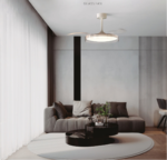 VENTILADOR GLASS FAN CON ASPAS DESPLEGABLES CON LUZ - Imagen 4