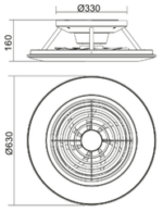 PLAFÓN-VENTILADOR ALISIO CON ASPAS OCULTAS 8 VELOCIDADES - Imagen 4