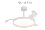 VENTILADOR GLASS FAN CON ASPAS DESPLEGABLES CON LUZ