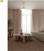 VENTILADOR GLASS FAN CON ASPAS DESPLEGABLES CON LUZ - Imagen 2