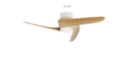 VENTILADOR DE ASPAS GROENLAND BLANCO Y MADERA XS CON LUZ