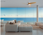 VENTILADOR DE ASPAS GROENLAND BLANCO Y MADERA S CON LUZ - Imagen 4