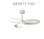 VENTILADOR INFINITY FAN BLANCO DE ASPAS CON LUZ