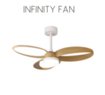 VENTILADOR INFINITY FAN BLANCO Y MADERA DE ASPAS CON LUZ - Copy