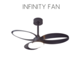 VENTILADOR INFINITY FAN NEGRO DE ASPAS CON LUZ