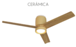 VENTILADOR BEIGE CERAMICA /MADERA TAMAÑO M DE ASPAS CON LUZ