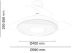 VENTILADOR PARIS MINI BLANCO GAMA RETTRACTIL 6 VELOCIDADES. - Imagen 4