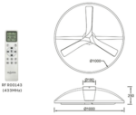 VENTILADOR NEPAL II NEGRO Y MADERA Ø100 DE ASPAS CON LUZ - Imagen 4
