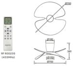 VENTILADOR ONA NEGRO Y MADERA DE ASPAS CON LUZ - Imagen 3