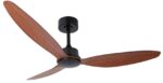 VENTILADOR TRENTO NEGRO NOGAL GAMA NATURAL 6 VELOCIDADES