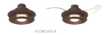 VENTILADOR ACONCAGUA CAFÉ CON ASPAS DESPLEGABLES CON LUZ