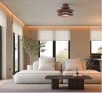 VENTILADOR ACONCAGUA CAFÉ CON ASPAS DESPLEGABLES CON LUZ - Imagen 2